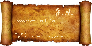 Hovanecz Atilla névjegykártya